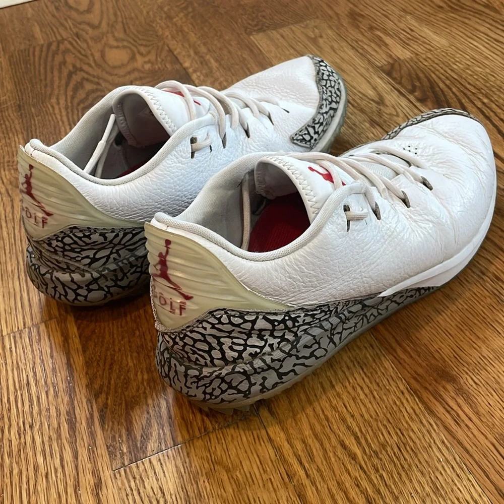 Nike Air Jordan ADG White Cement Golfing Shoes Men's Size 8.5.